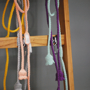 Lámpara Cable Flor Tejida en Crochet